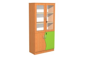Szafa szkolna z witryną Fala 3, szer. 900 mm