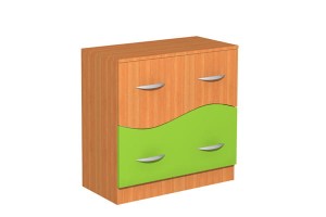 Regał szkolny z szufladami Fala 34, szer. 800 mm