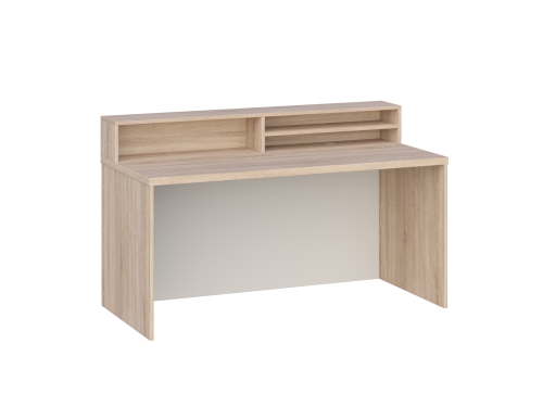 biurko z nadstawką recepcja sekretariat PREMIO_dąb sonoma_popiel.png