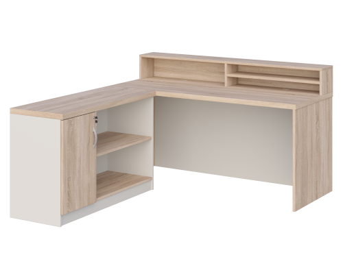 biurko recepcja sekretariat PREMIO szafka_dąb sonoma_popiel.png