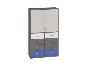 Ultra 329_Szafa z szufladami szkolno-przedszkolna