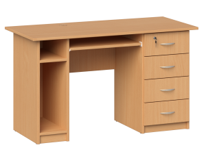 Biurko szkolne Justyna cztery szuflady