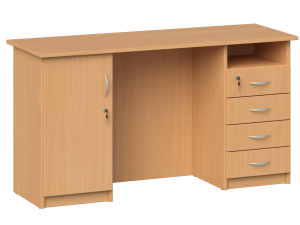 Biurko szkolne z szafką i szufladami, Marek