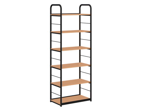 Regał biblioteczny A 1stronny rama metalowa czarny_buk.png