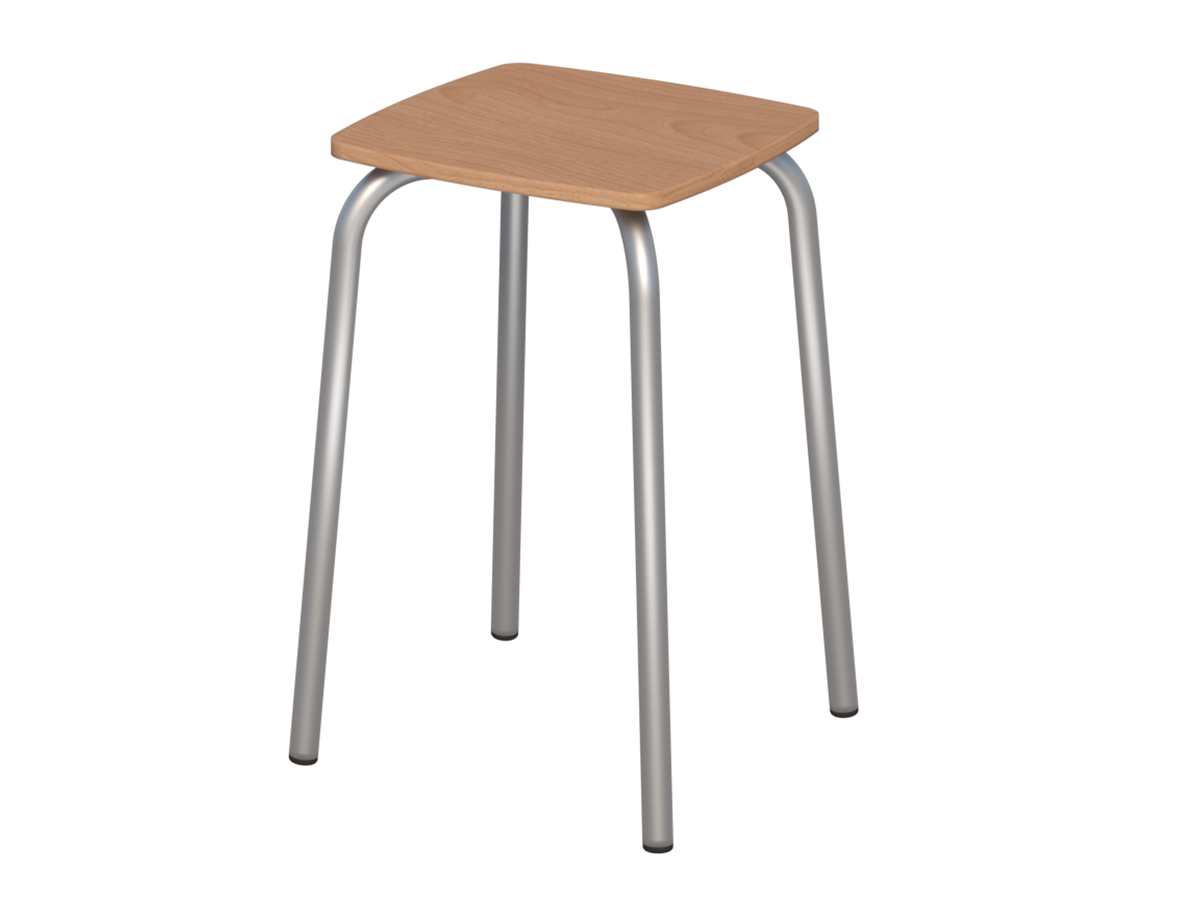 Taboret - siedzisko ze sklejki kwadratowe - zdjęcie 4