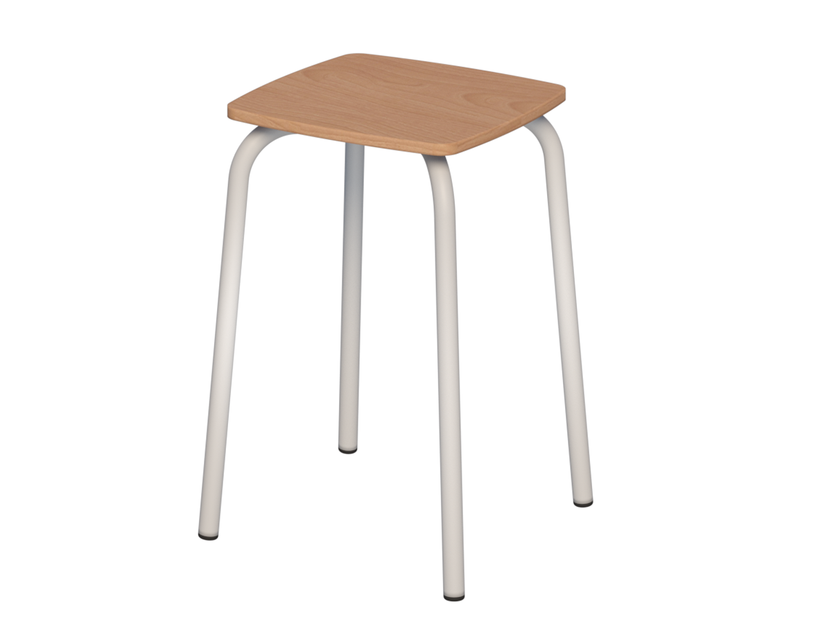 Taboret - siedzisko ze sklejki kwadratowe - zdjęcie 2