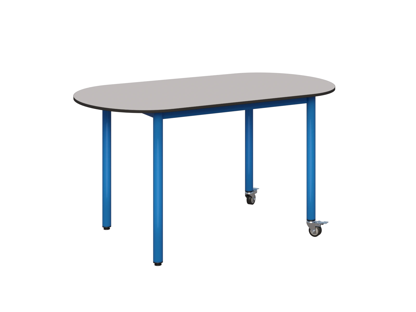 Stolik mobilny owalny 1200x700 COMPACT HPL