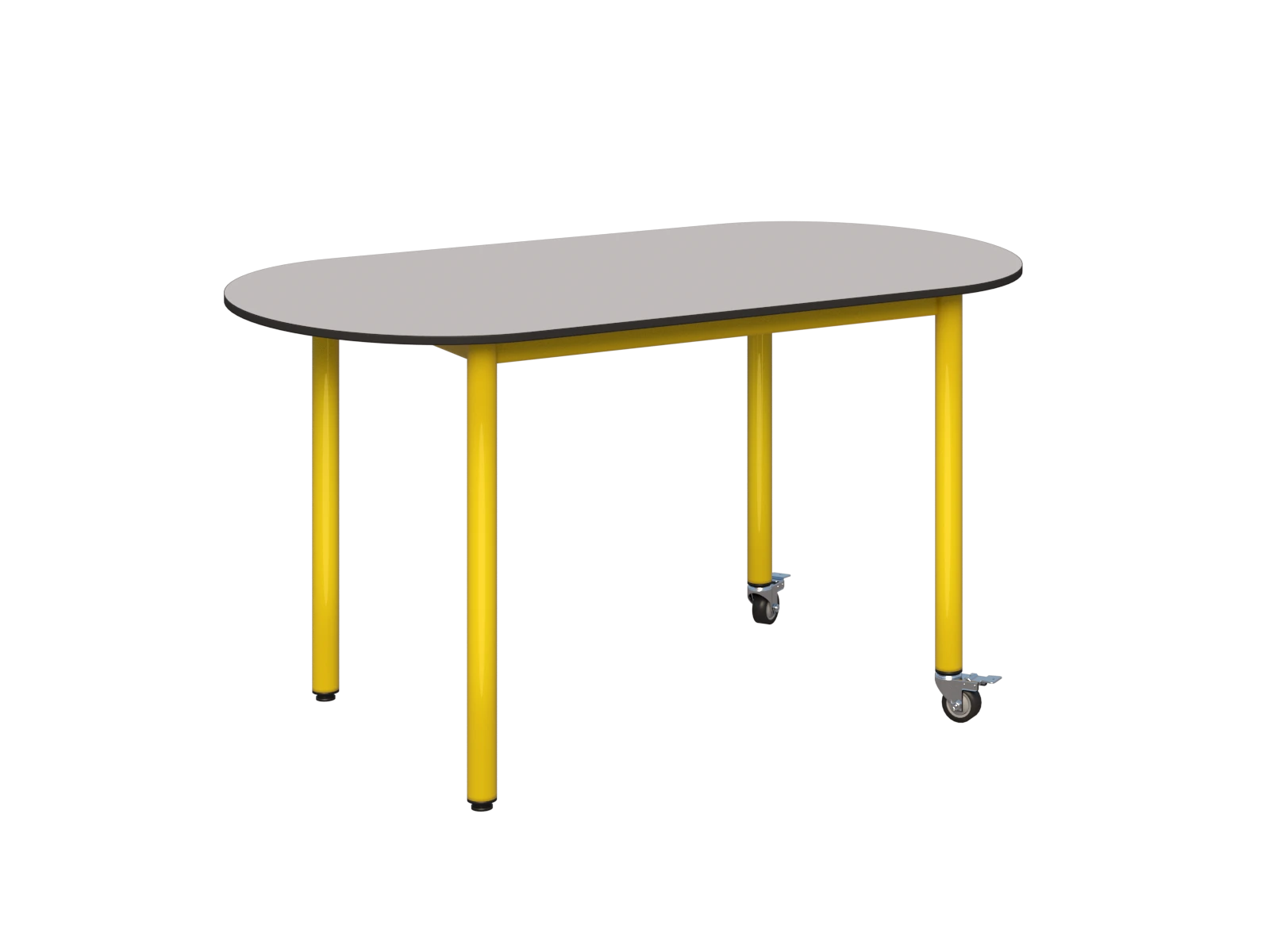 Stolik mobilny owalny 1200x700 COMPACT HPL - zdjęcie 6