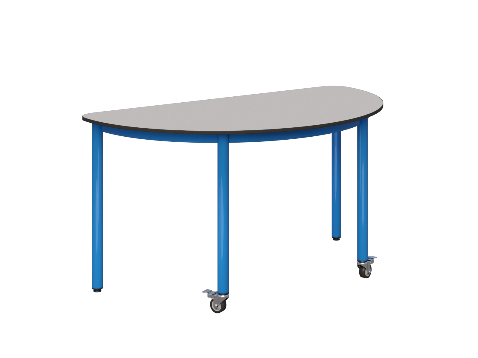 Stolik mobilny półokrągły 1200x600 COMPACT HPL