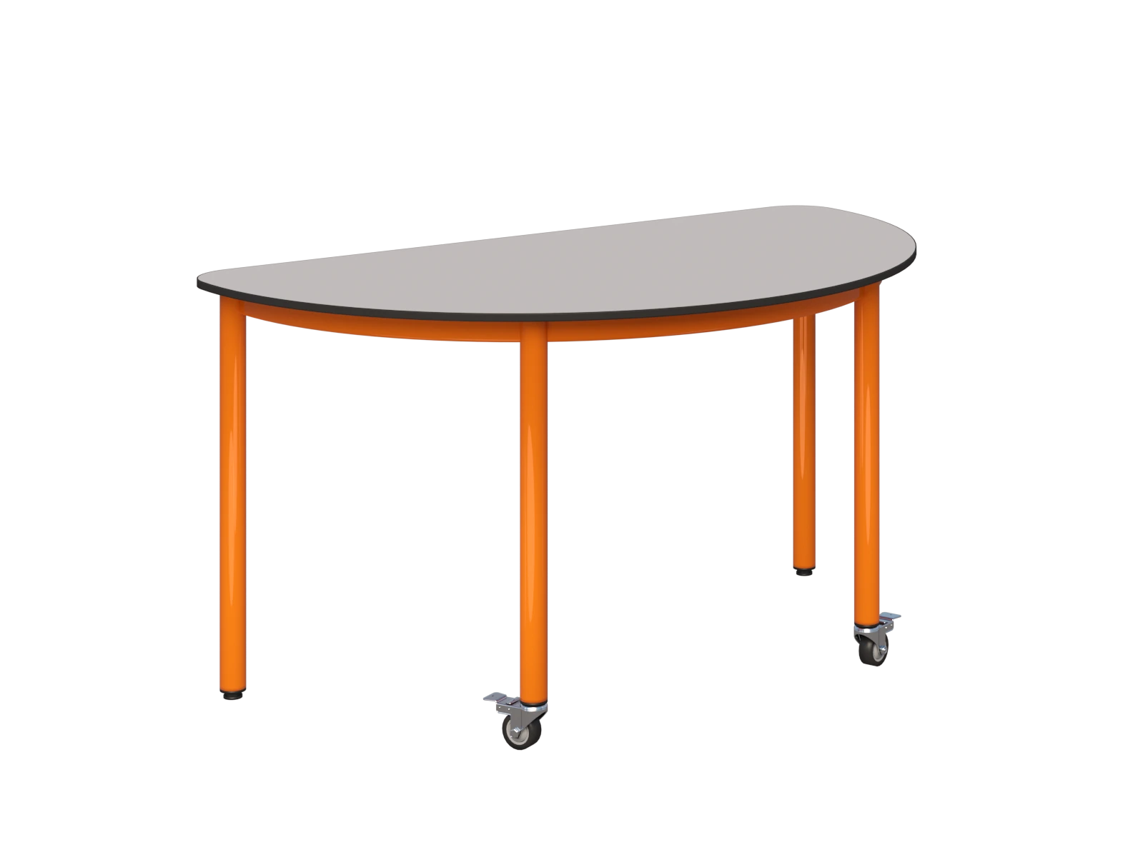 Stolik mobilny półokrągły 1200x600 COMPACT HPL - zdjęcie 7