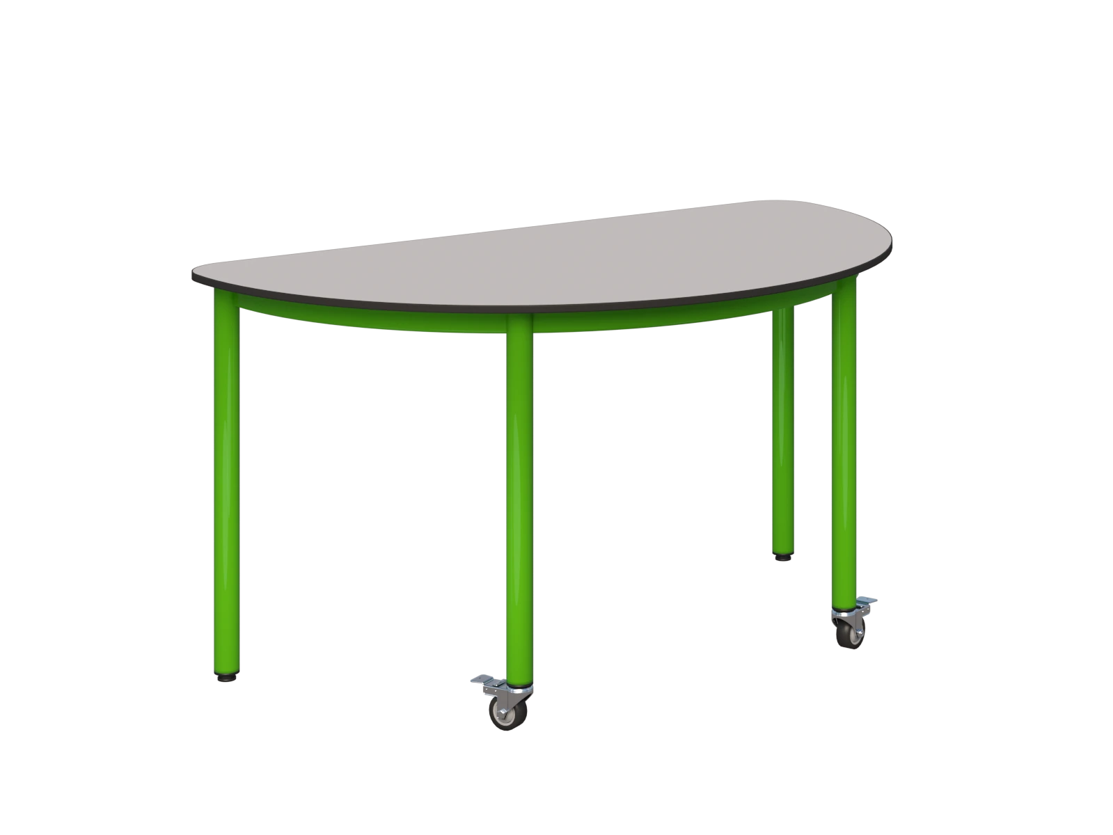 Stolik mobilny półokrągły 1200x600 COMPACT HPL - zdjęcie 5