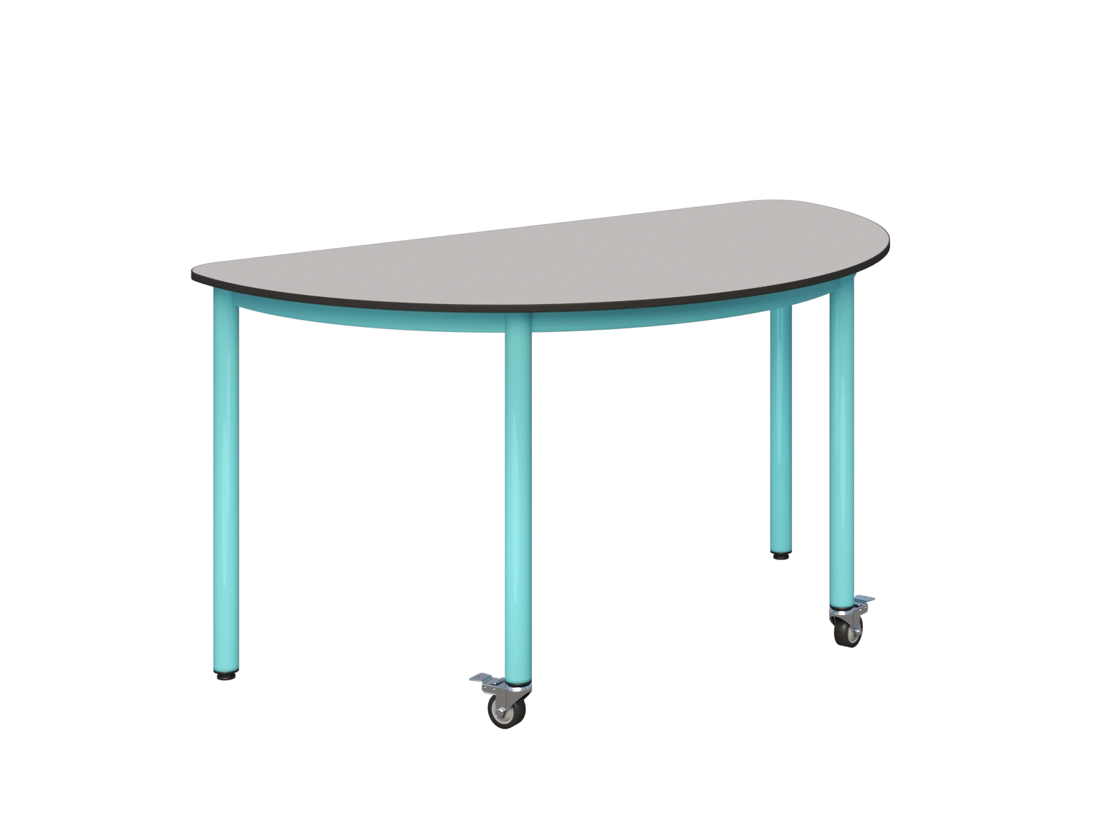 Stolik mobilny półokrągły 1200x600 COMPACT HPL - zdjęcie 3