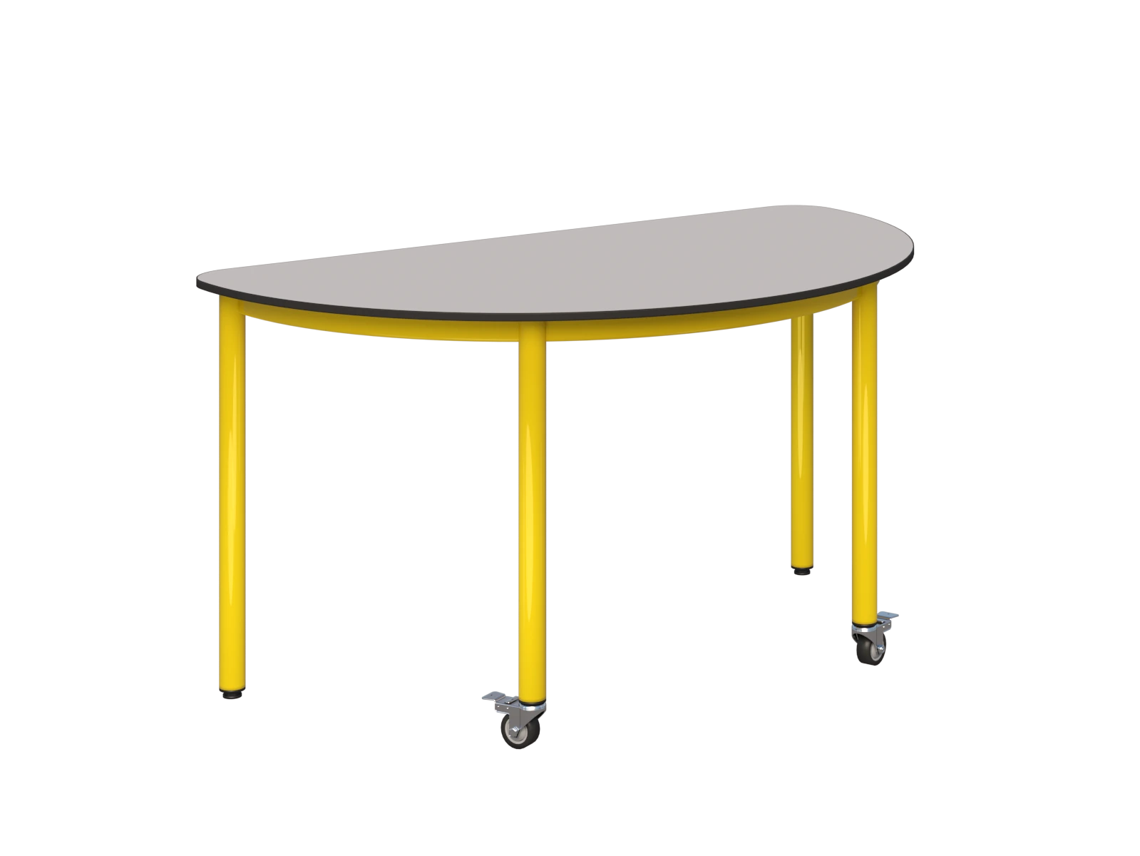 Stolik mobilny półokrągły 1200x600 COMPACT HPL - zdjęcie 6